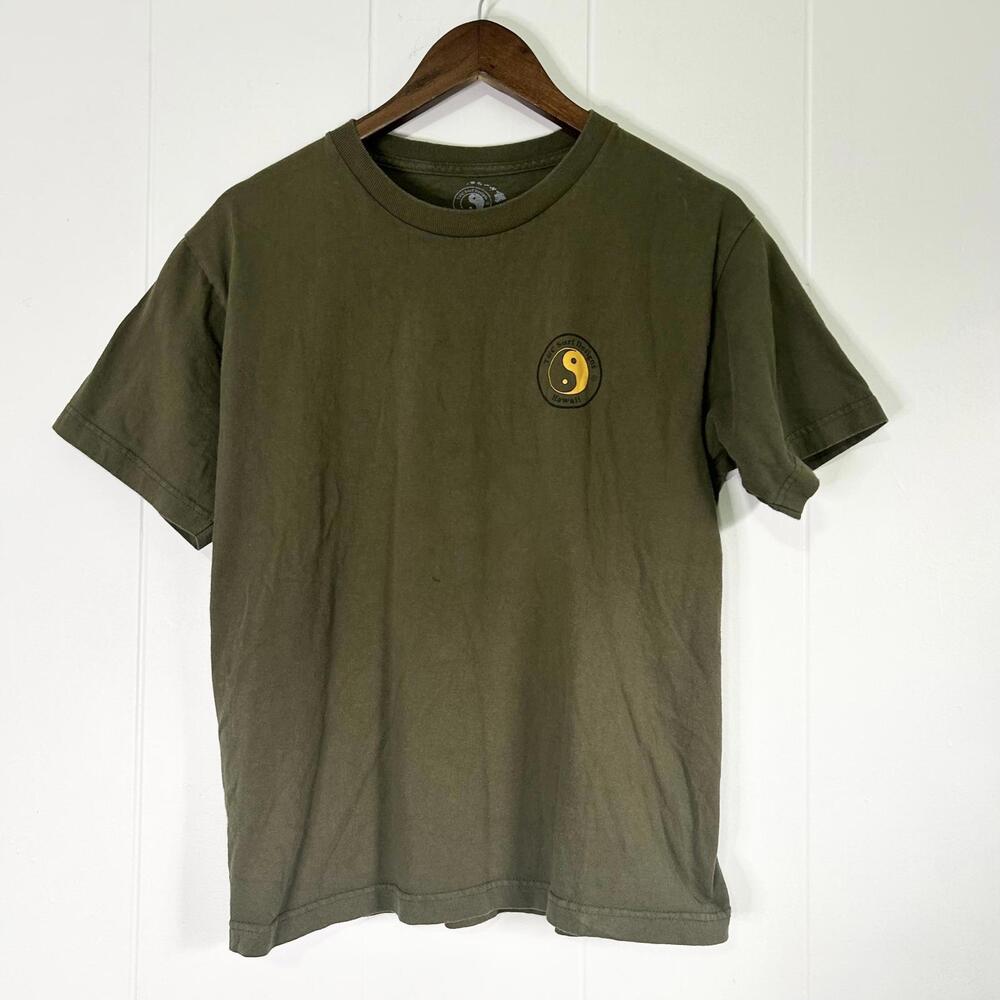 T&C Surf Designs Hawaii Olive Green Pineapple Short Sleeve T-Shirt Kids Boys XL